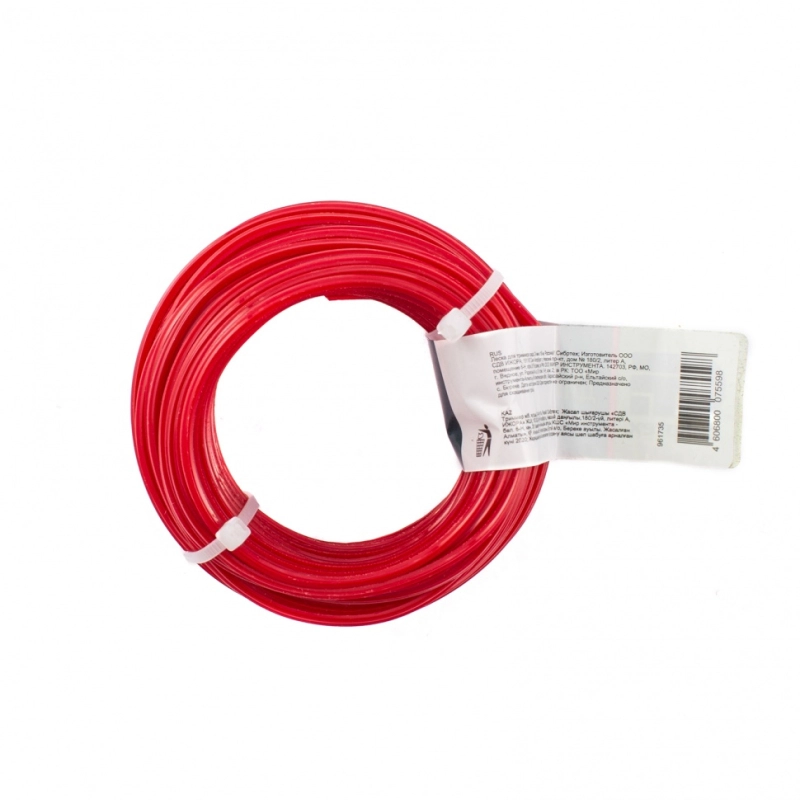 Леска для триммера звезда, 2.4 мм х 15 м, Сибртех (961735)