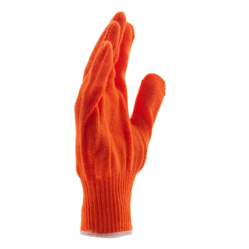 Перчатки трикотажные, акрил, оранжевый, оверлок Сибртех (68659)