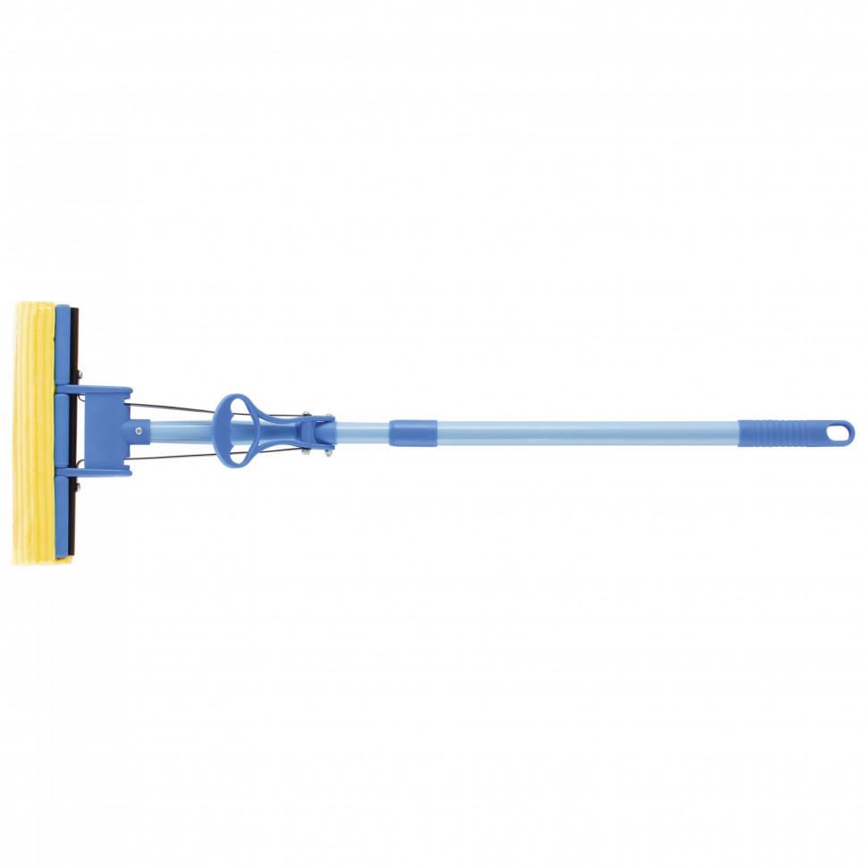 Швабра отжимная 115 см, губка PVA 27 x 5.5 x 6 см, телескопическая рукоятка, голубая Elfe (93516)