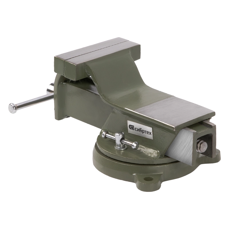 Тиски слесарные, 100 мм, стальные, поворотные Сибртех (18618)