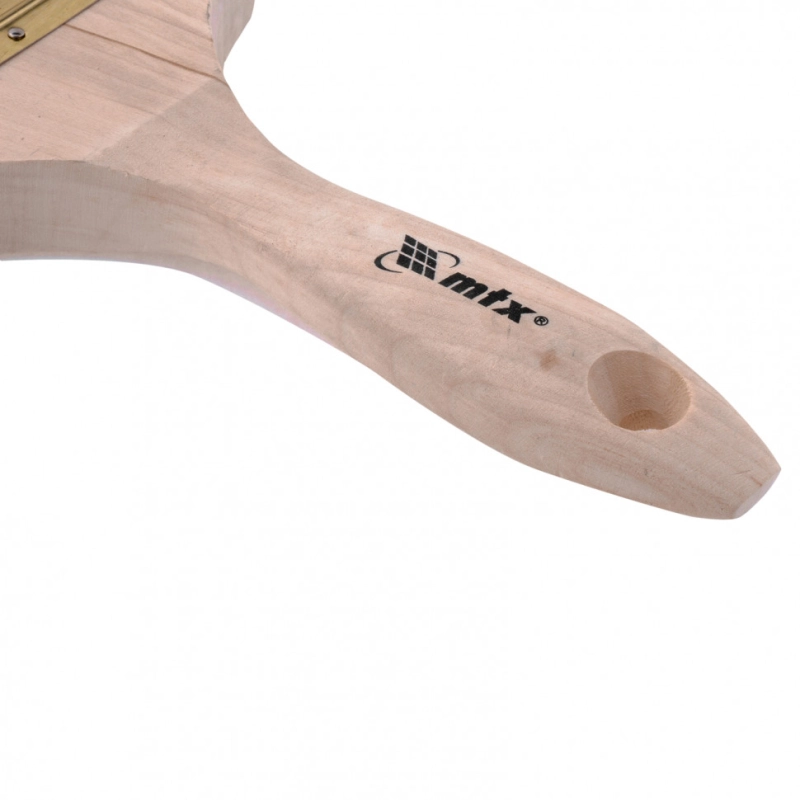 Кисть плоская Golden 4", искусственная щетина, деревянная ручка MTX (83228)