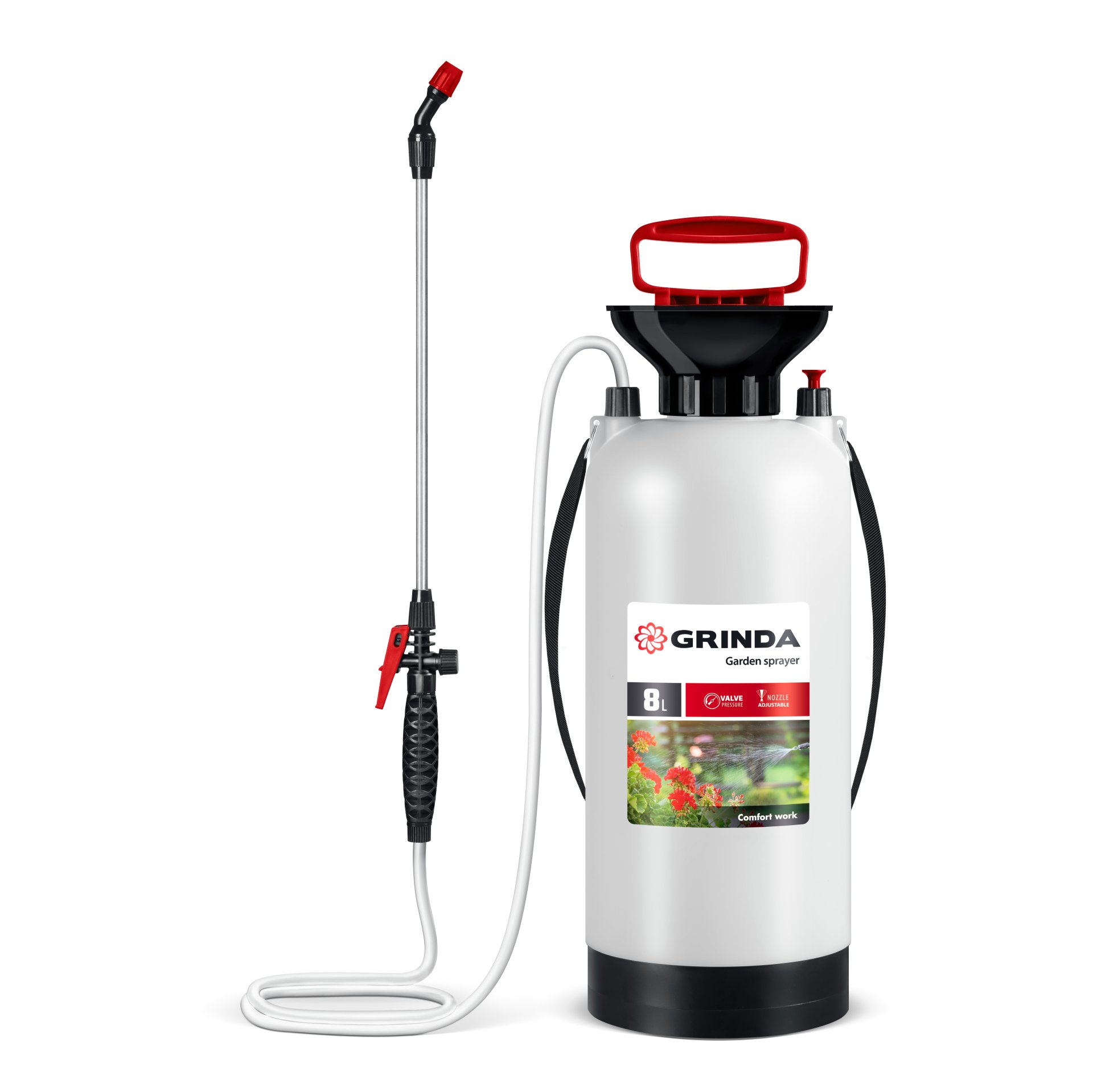 GRINDA TS-8, 8 л, широкая горловина, устойчивое днище, переносной опрыскиватель (8-425117)