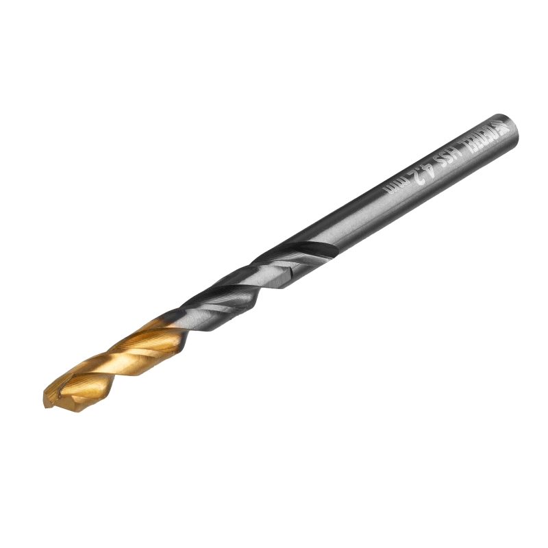 Сверло по металлу, 4,2 мм, HSS-Tin, Golden Tip, 10 шт. Denzel (717210)