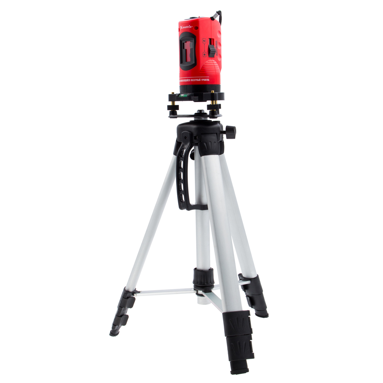 Лазерный уровень самовыравнивающийся, 150 мм, штатив 1150 мм, набор в пластиковом кейсе Matrix (35033)
