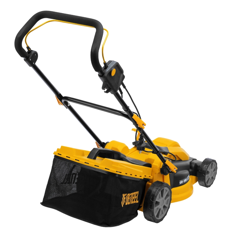Газонокосилка электрическая GM-1800, 1800 Вт, шир. 38 см, 6 уров., травосб. 40 л. Denzel (96617)