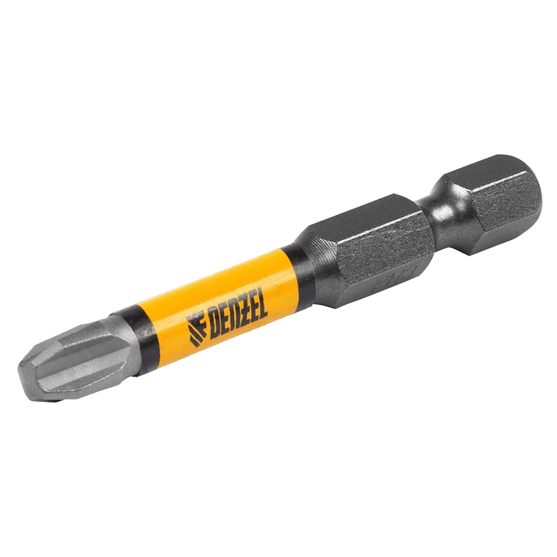 Бита IMPACT, PH3x50 мм, лазерная обработка шлица, сталь S2, 10 шт., Е 6,3 Denzel (11690)