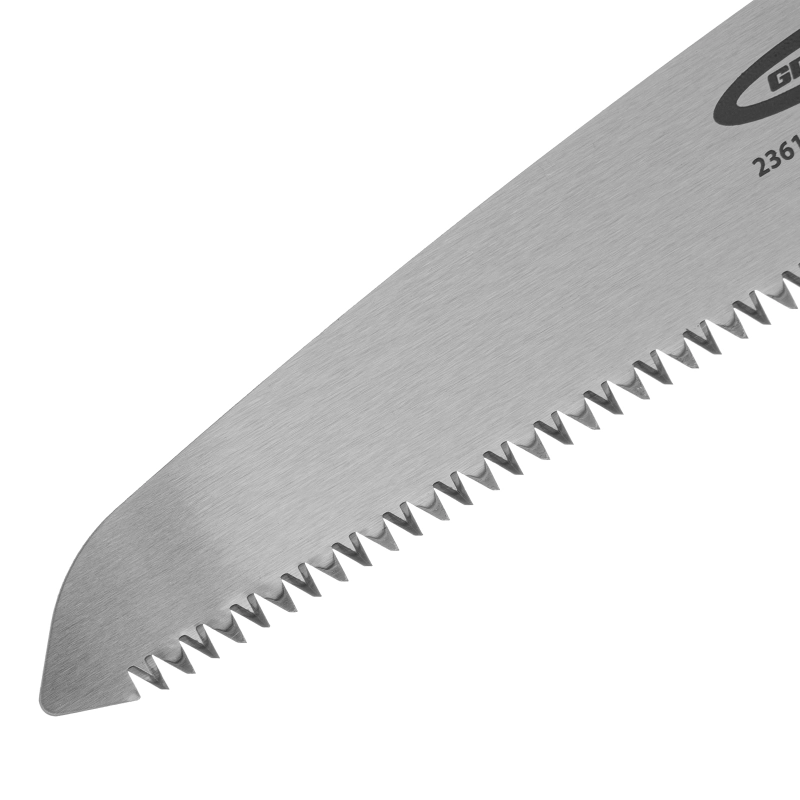 Пила по дереву Piranha, складная, для кемпинга и сада, 150 мм, 9-10 TPI, подкаленый зуб 3D, двухкомпонентная рукоятка Gross (23616)