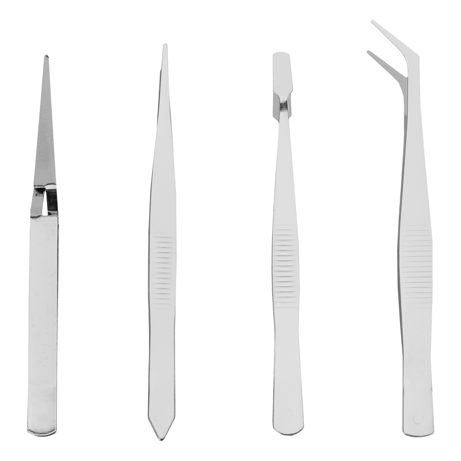 Набор пинцетов из нержавеющей стали, 4 шт, Sparta (914845)