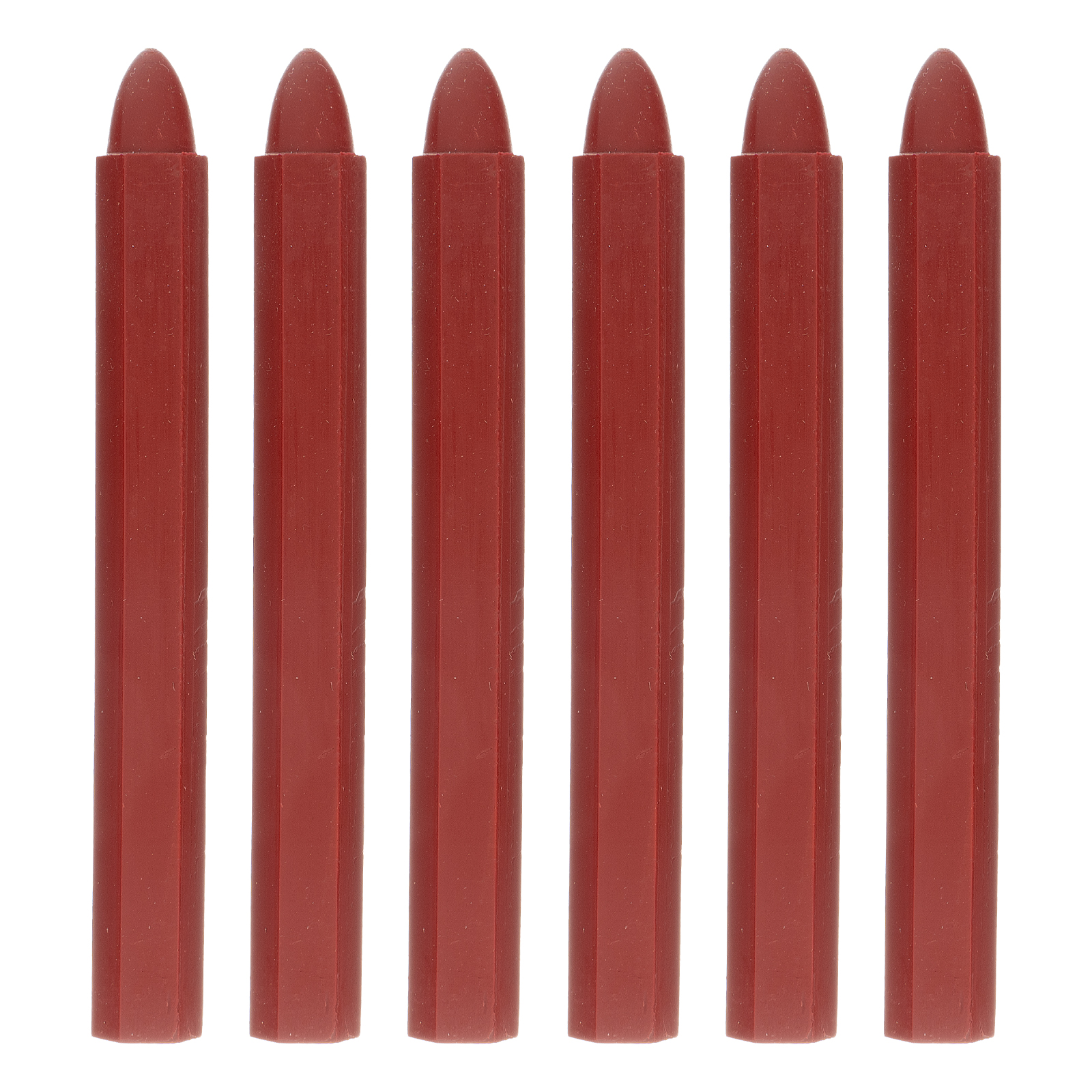 Мелки разметочные восковые красные, 120 мм, коробка 6 шт Matrix (84818)