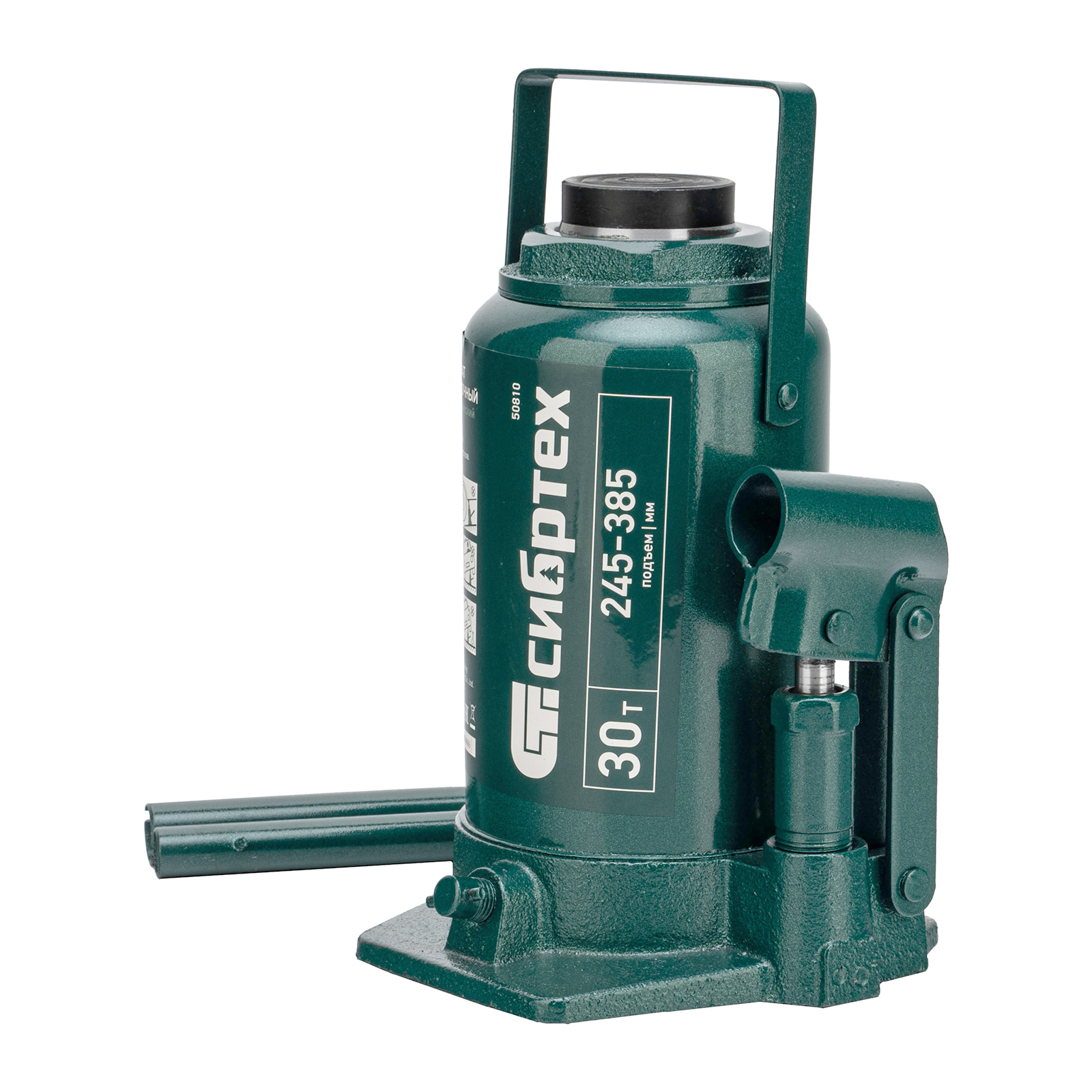 Домкрат гидравлический бутылочный, 30 т, 245-385 мм Сибртех (50810)