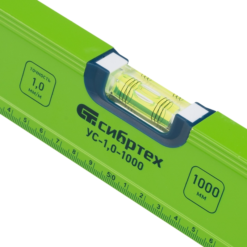 Уровень алюминиевый УС-1, 0-1000, фрезерованный, 3 глазка, рукоятки, 1000 мм Сибртех (34103)