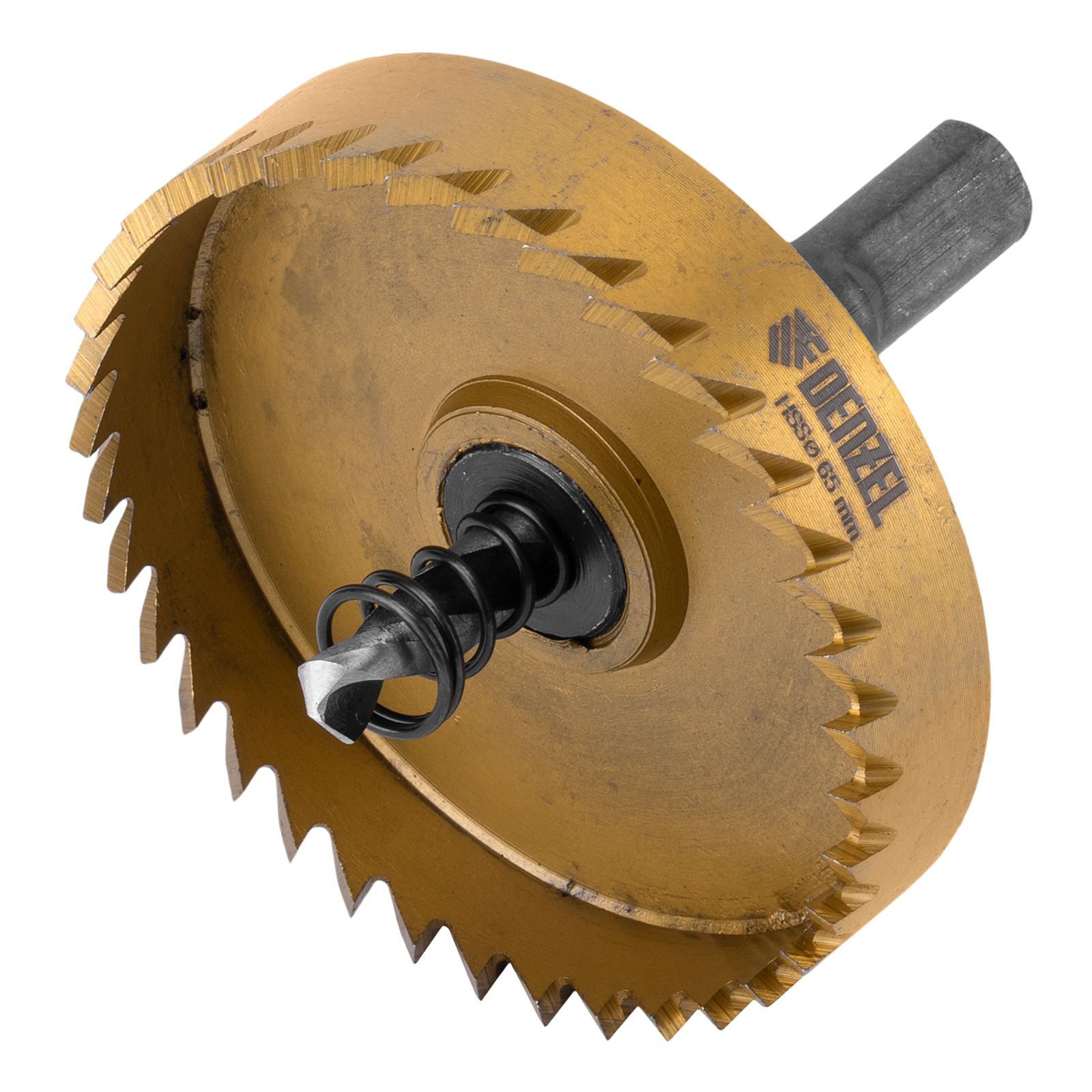 Коронка по металлу HSS, 65 мм, нитридтитановое покрытие Denzel (724121)