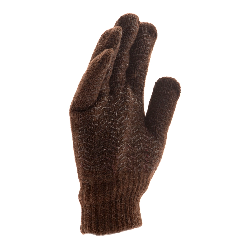 Перчатки трикотажные, двойные, верблюжья и овечья шерсть, ПВХ покрытие, Сибртех (68635)