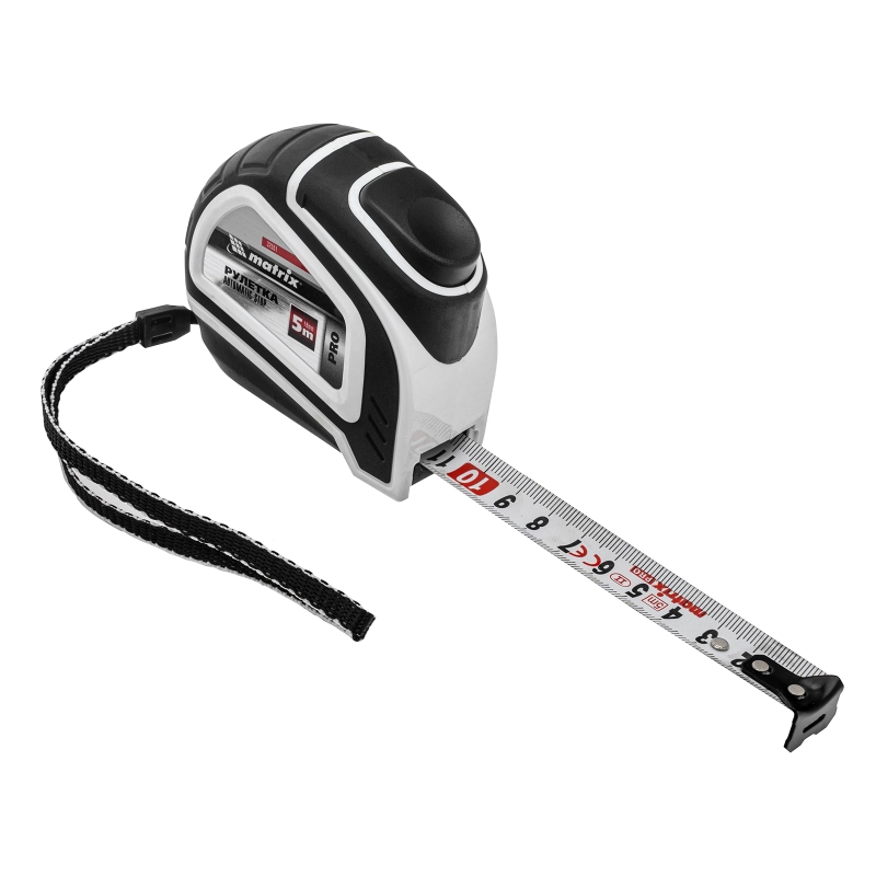 Рулетка Autostop,5 м х 19 мм,двухкомпонентный корпус,автоматическая фиксация,Pro Matrix (32551)