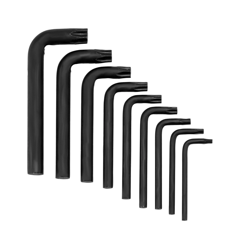 Набор ключей имбусовых Torx 9 шт: T10, 15, 20, 25, 27, 30, 40, 45, 50, оксидированные, на кольце Sparta (112667)