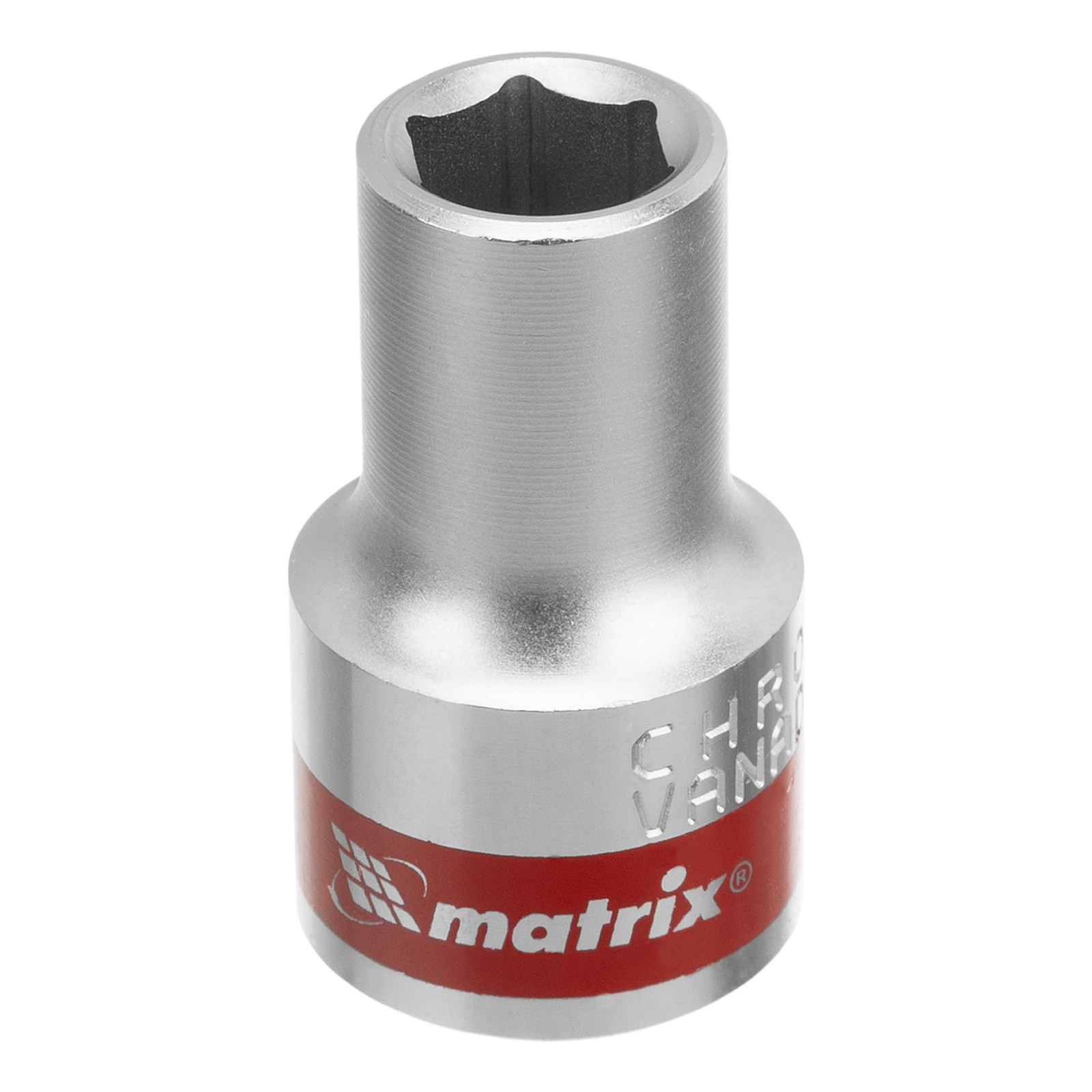Головка торцевая, 10 мм, шестигранная, CrV, под квадрат 1/2, хромированная Matrix (13110)