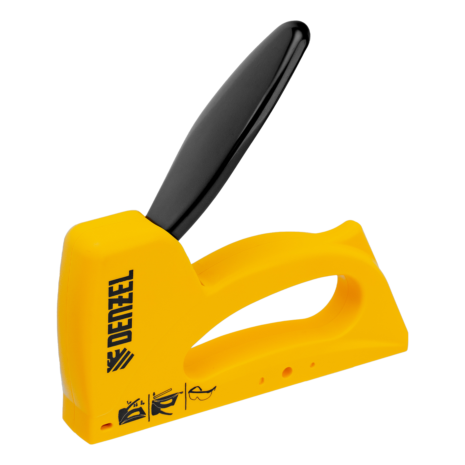 Степлер пластиковый, скобы в комплекте, тип 53, 6-10 мм Denzel (40221)