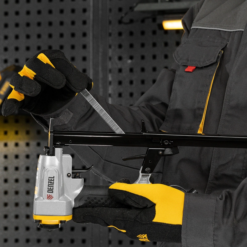 Скобы 21GA для пнев. степл., 10мм, шир. - 0,95мм, тол. - 0,6мм, шир. скобы - 12,8мм, 5000шт Denzel (57674)