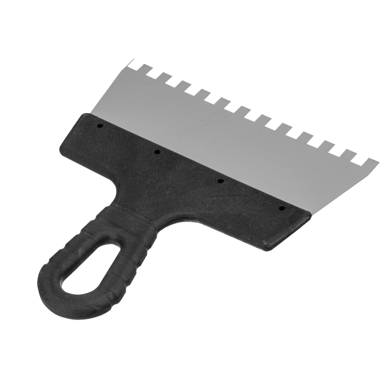 Шпатель из нержавеющей стали, 200 мм, зуб 8 х 8 мм, пластмассовая ручка Sparta (85122)