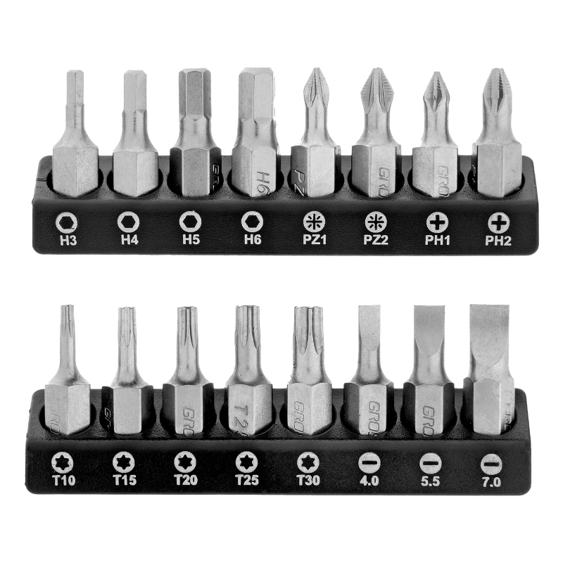 Набор торцевых головок, трещотка 120 зубьев, 1/2", CrV, 36 предметов Gross (14144)