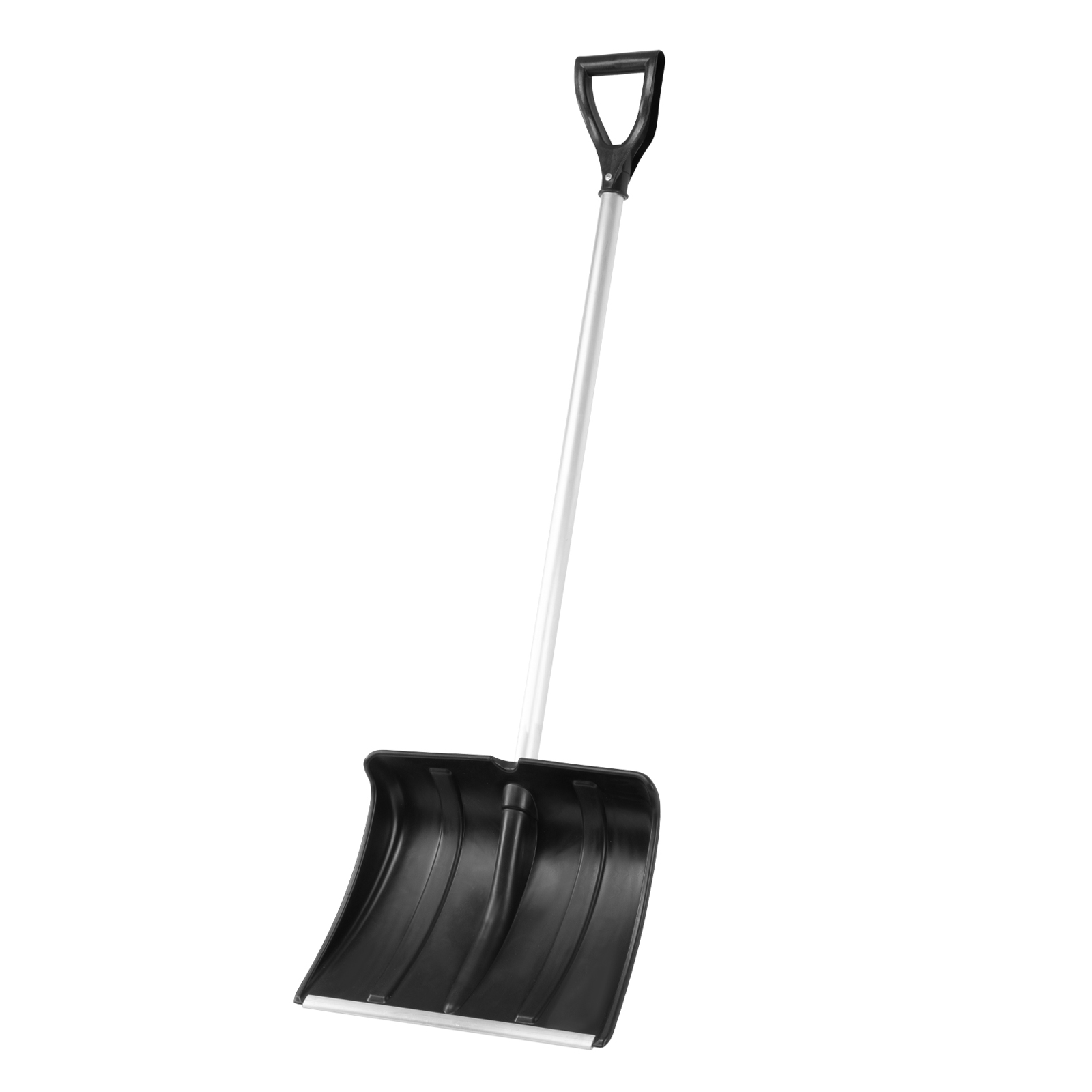 Лопата для уборки снега пластиковая, 470х350х1340 мм, алюминиевый черенок, Сибртех (61662)