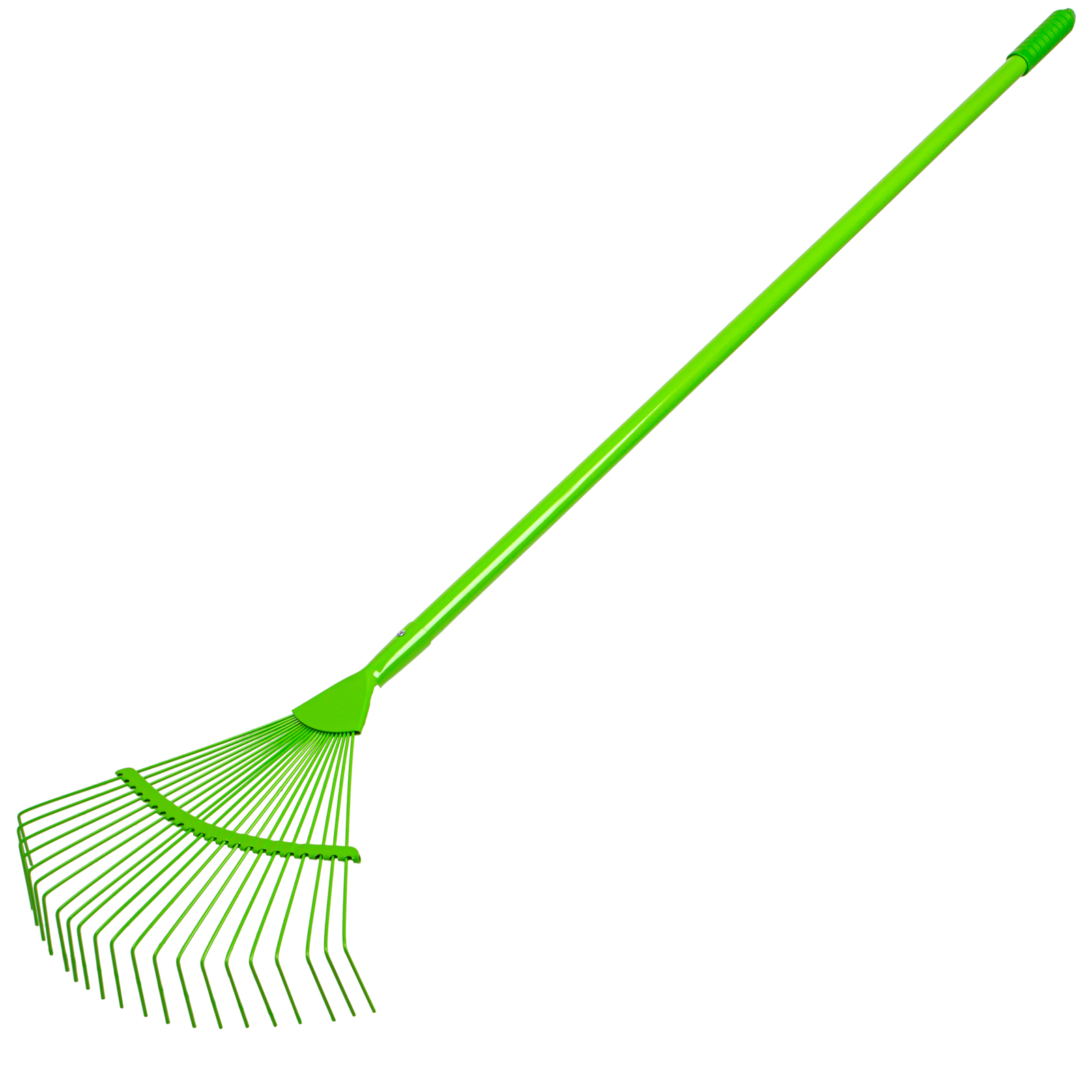 Грабли веерные стальные, 420 х 1585 мм, 22 круглых зуба, эмалированные, стальной черенок, Palisad (6177155)