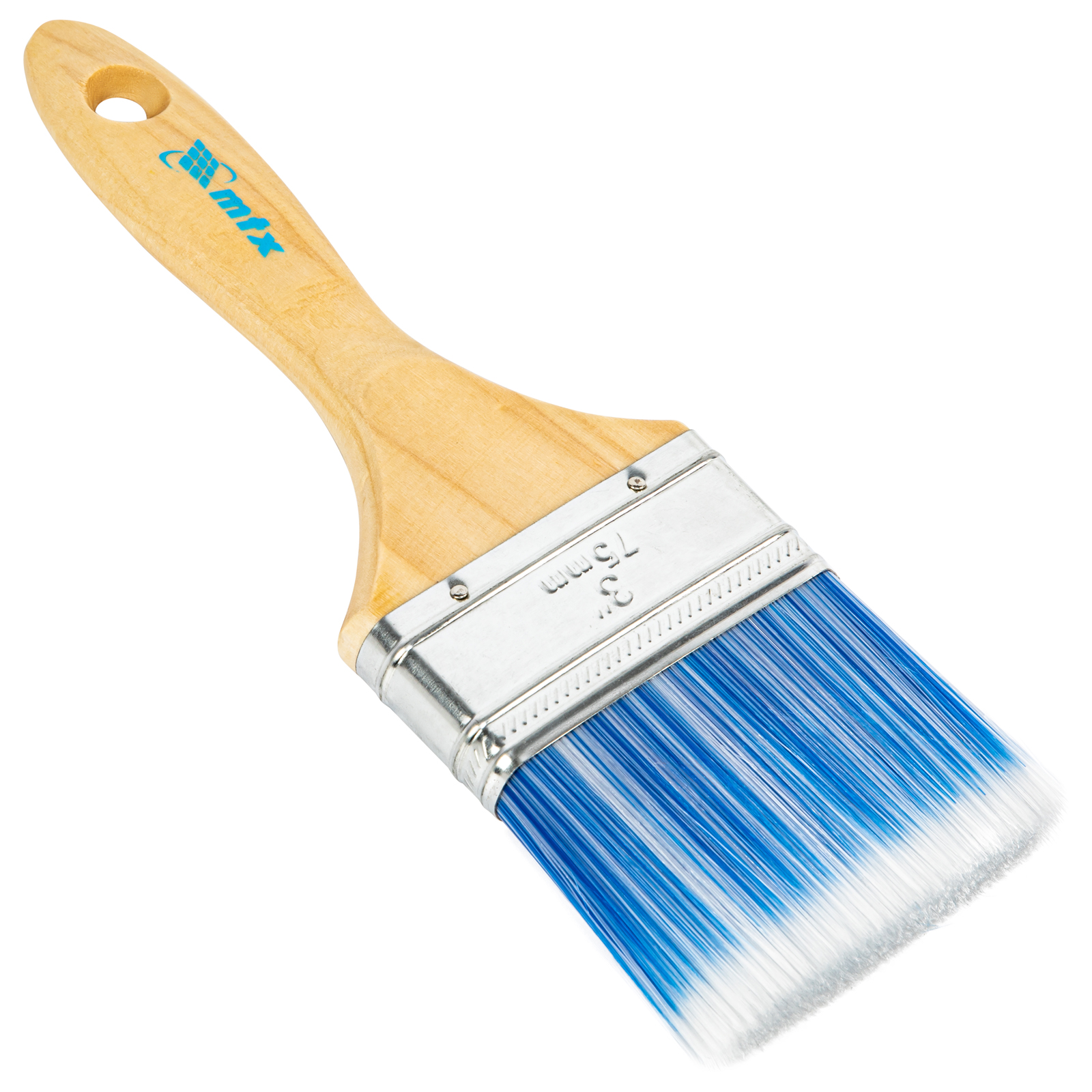 Кисть плоская "Евро" 3", искусственная щетина, деревянная ручка MTX (83073)