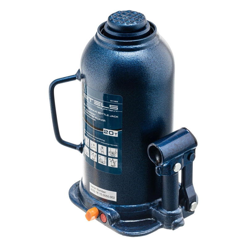 Домкрат гидравлический бутылочный, 20 т, h подъема 235-445 мм Stels (51169)