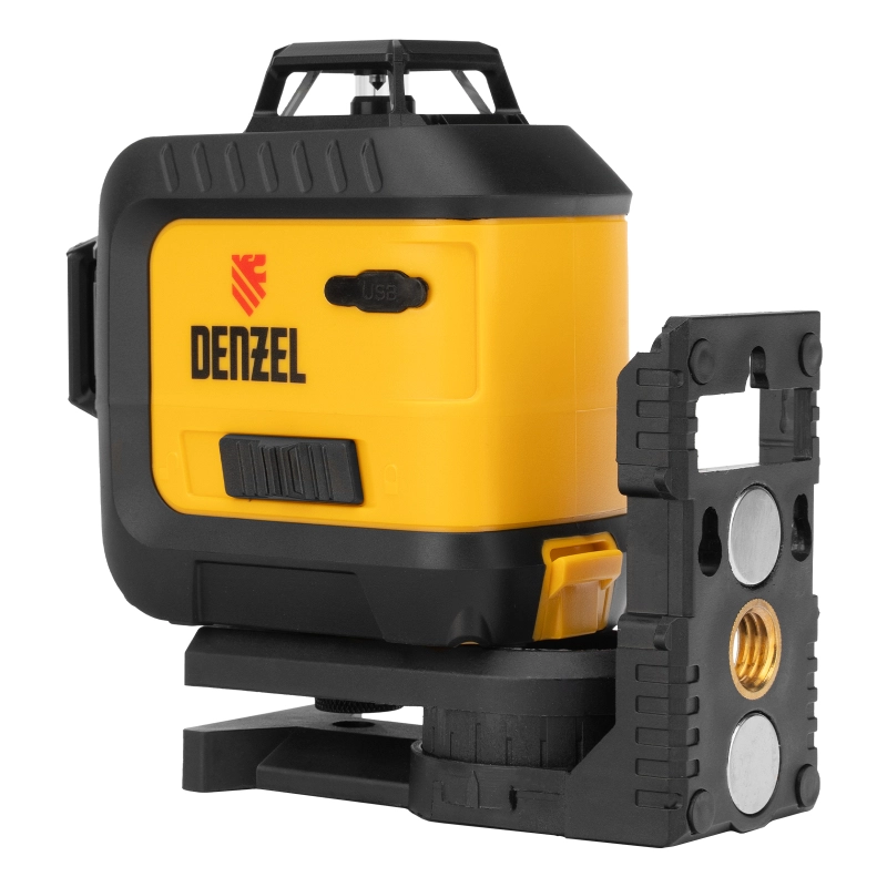 Лазерный уровень мультипризм. LXI 360-3 Green, 30 м, 520 Нм, акк. Li 2800 mAh, резьба 1/4" Denzel (35079)