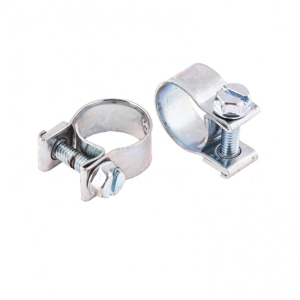 Хомуты металлические, MINI 12-14 мм, ширина 9 мм, винтовой, W1, 2 шт Сибртех (47504)