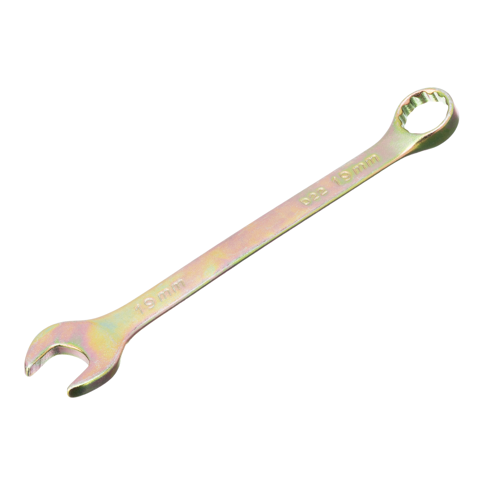 Ключ комбинированный, 19 мм, желтый цинк Сибртех (14983)