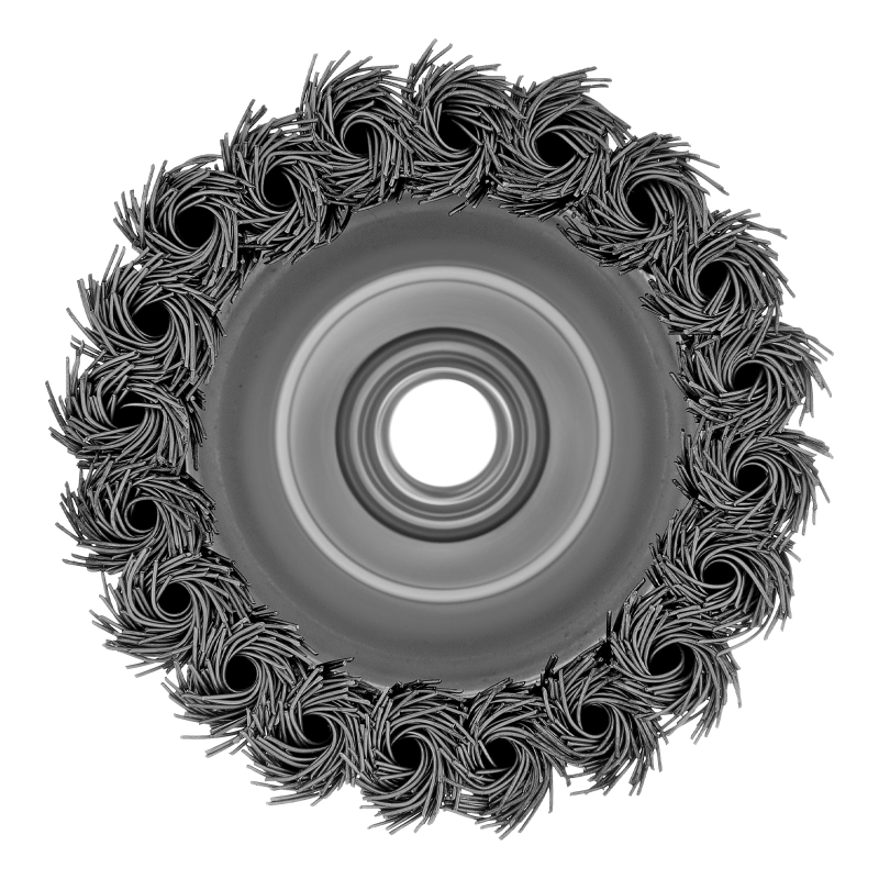 Щетка для УШМ Heavy Duty, 80 мм, М14, "чашка", крученая проволока 0.5 мм Matrix (74670)