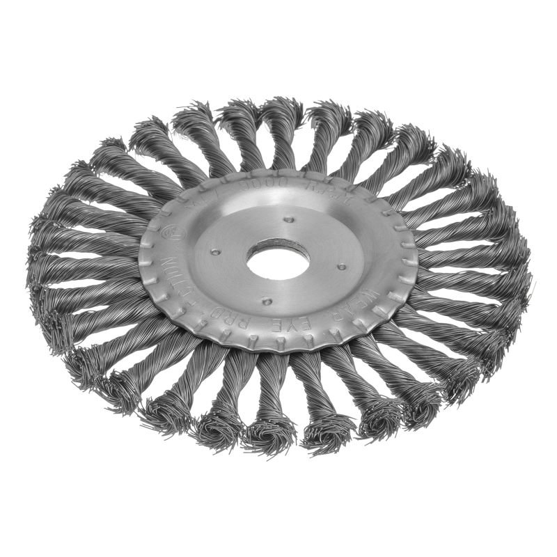 Щетка для УШМ 175 мм, посадка 22.2 мм, плоская, крученая проволока 0.5 мм Matrix (74636)