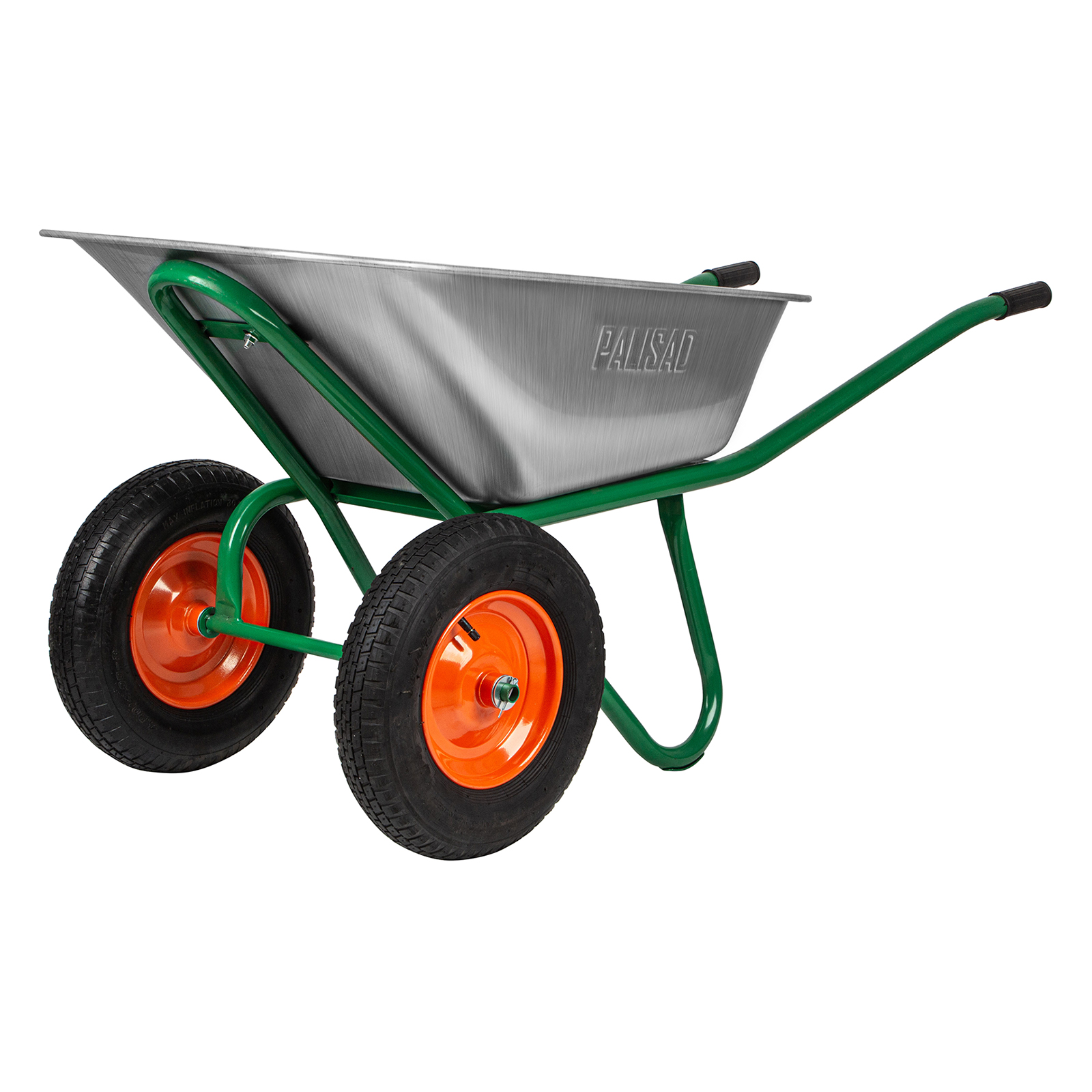 Тачка садово-строительная, 2-х колесная, усиленная, грузоподъемность 320 кг, объем 100 л Palisad (689860)
