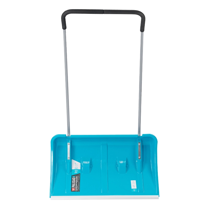 Скрепер для уборки снега, полипропилен, колеса, 750х445х1275 мм, рукоятка с ПВХ, LUXE Palisad (61800)