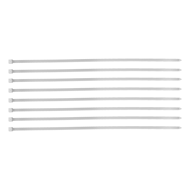 Хомуты, 500 х 8 мм, пластиковые, белые, 50 шт Сибртех (45589)