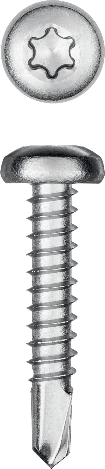 KRAFTOOL DS-P, 25 х 4.8 мм, А2, сверло, полукруглая головка, ТХ25, 300 шт, саморез нержавеющий (300931-48-025)