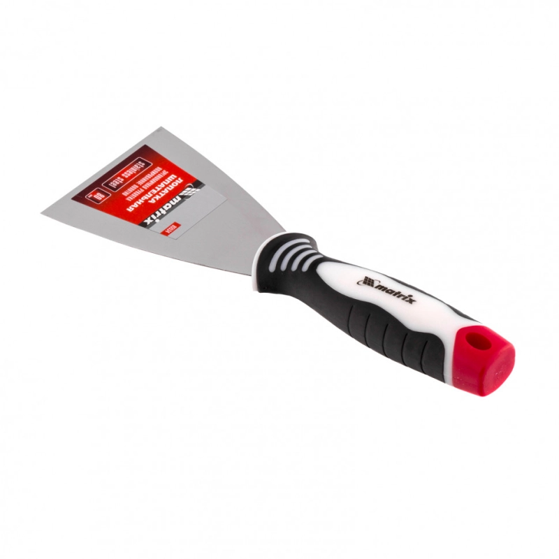 Шпательная лопатка из нержавеющей стали, 80 мм, трехкомпонентная ручка Matrix (85534)