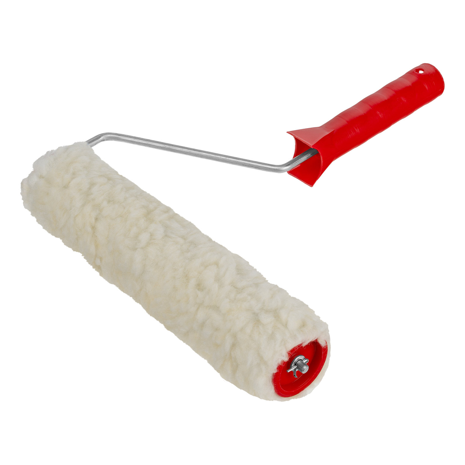 Валик "Натуральный мех", в сборе, 250 мм, D 48 мм, D ручки 6 мм, крепление шплинтом Сибртех (80164)