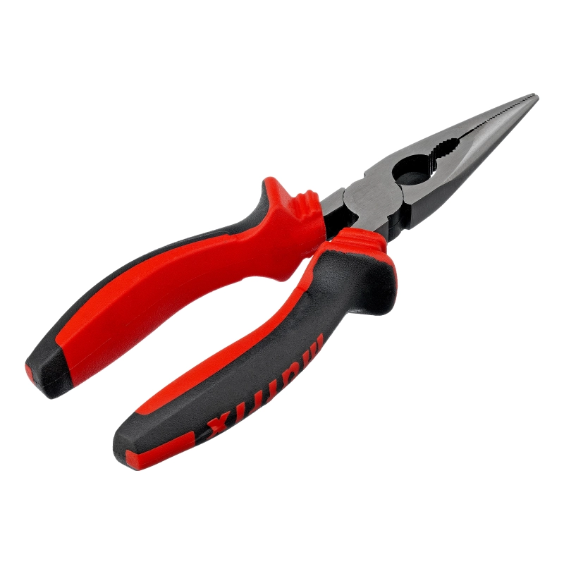 Длинногубцы прямые, 160 мм, хром-ванадий, двухкомпонентные рукоятки Matrix (17309)