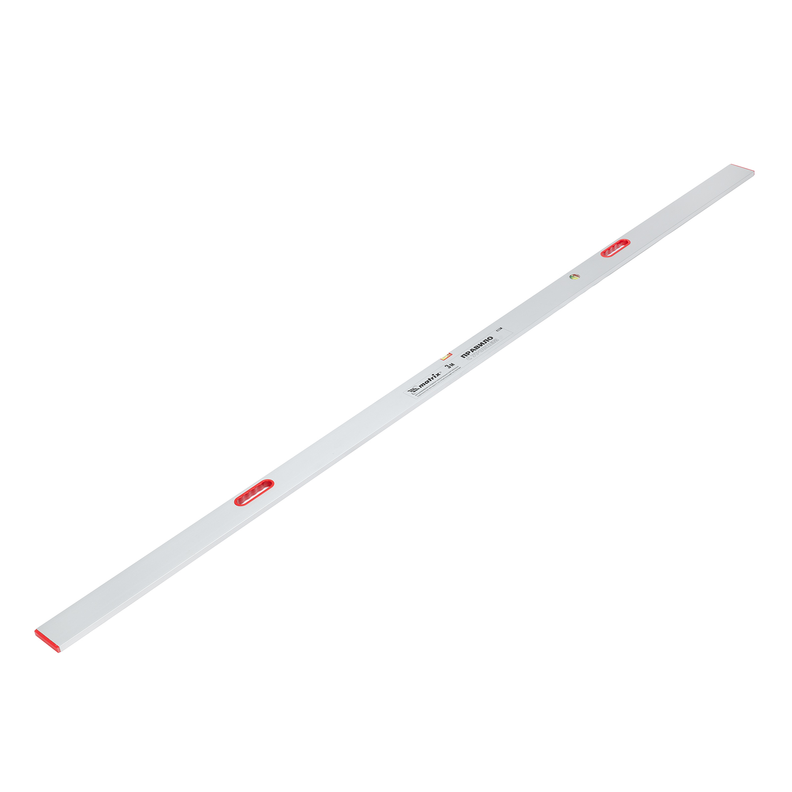 Правило алюминиевое с уровнем, L-3.0 м, 2 ручки Matrix (89641)