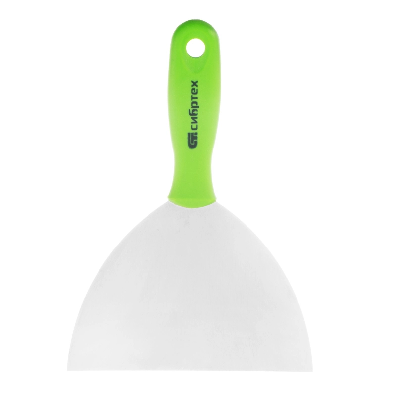 Шпательная лопатка из нержавеющей стали, 150 мм, пластмассовая ручка Сибртех (85550)