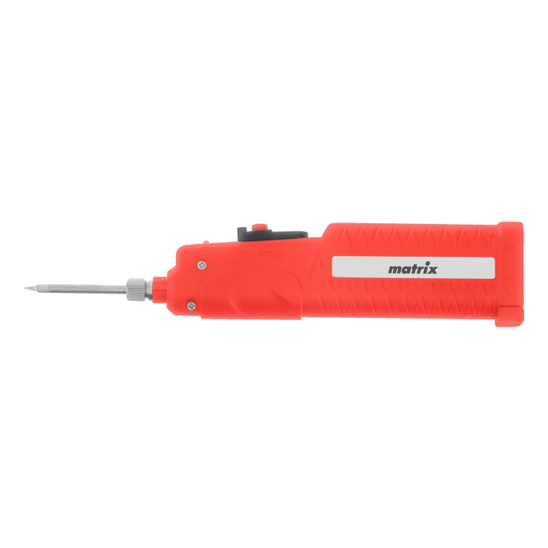 Паяльник беспроводной 4.5 В, 8 Вт, 350°С, припой 10 г, работа от элементов питания 3хАА Matrix (91352)