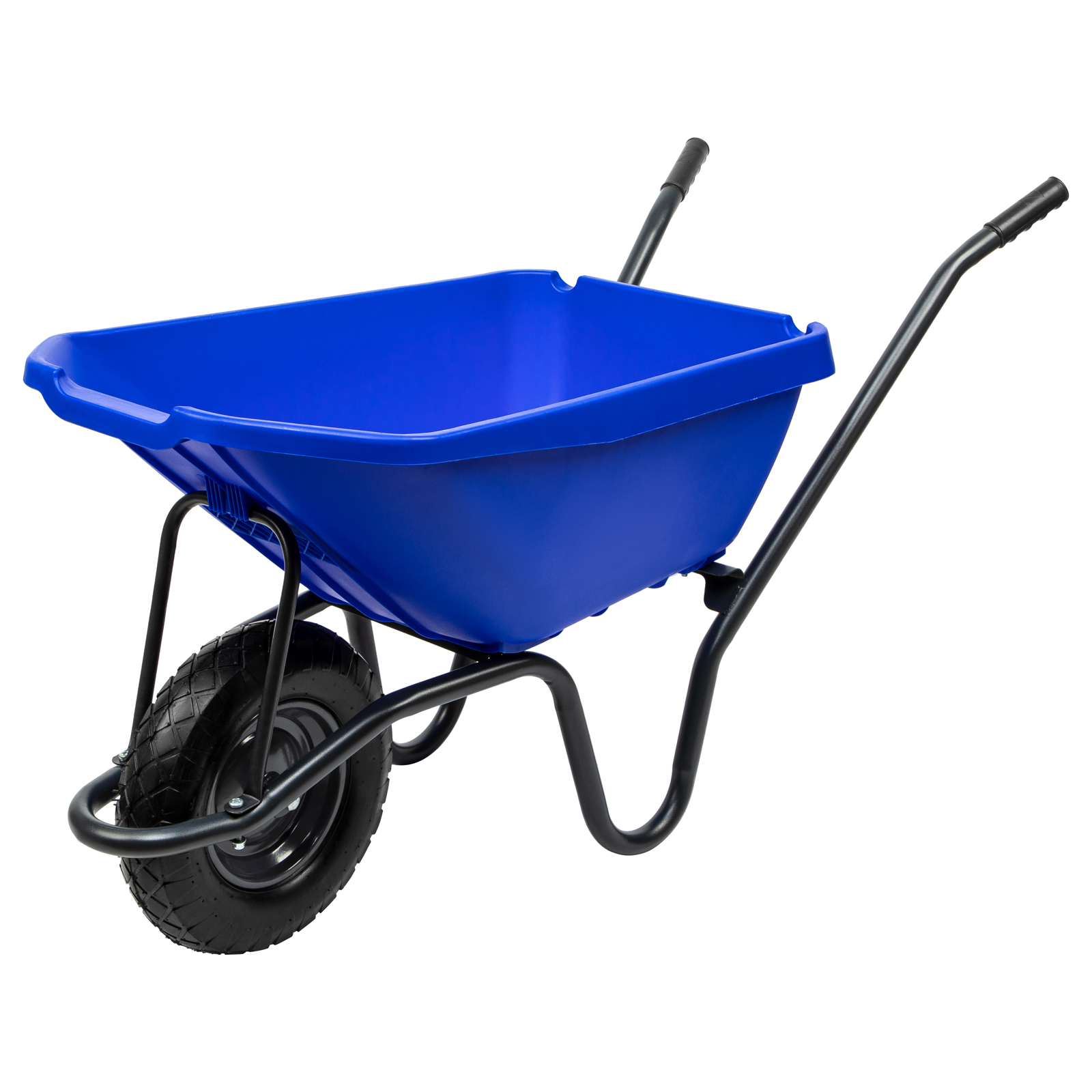 Тачка садово-строительная с пластиковым корытом, грузоподъемность 175 кг, объем 90 л Сибртех (68919)