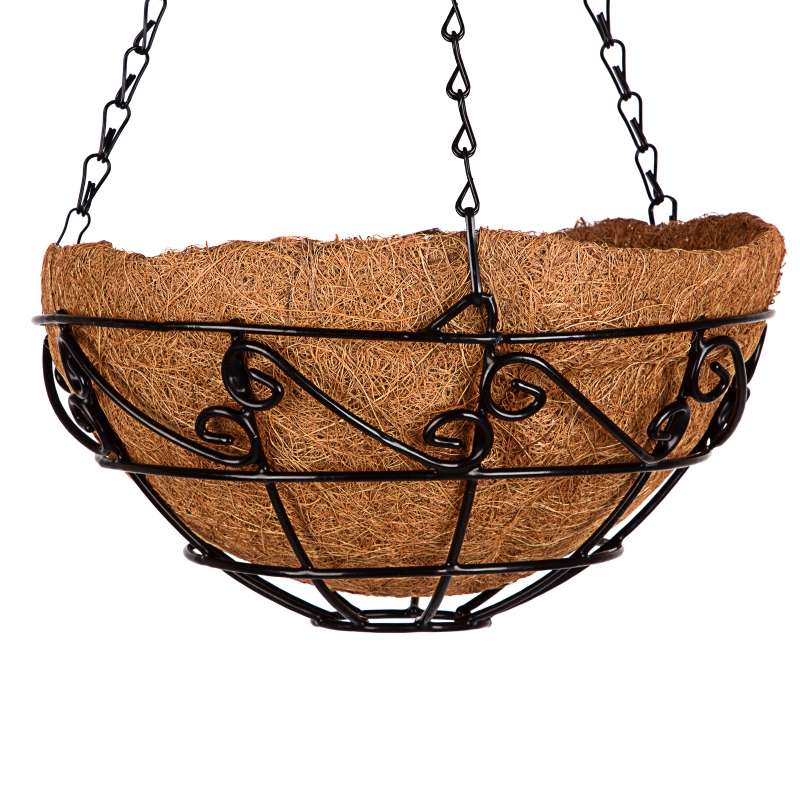 Подвесное кашпо с орнаментом, 25 см, с кокосовой корзиной Palisad (69003)