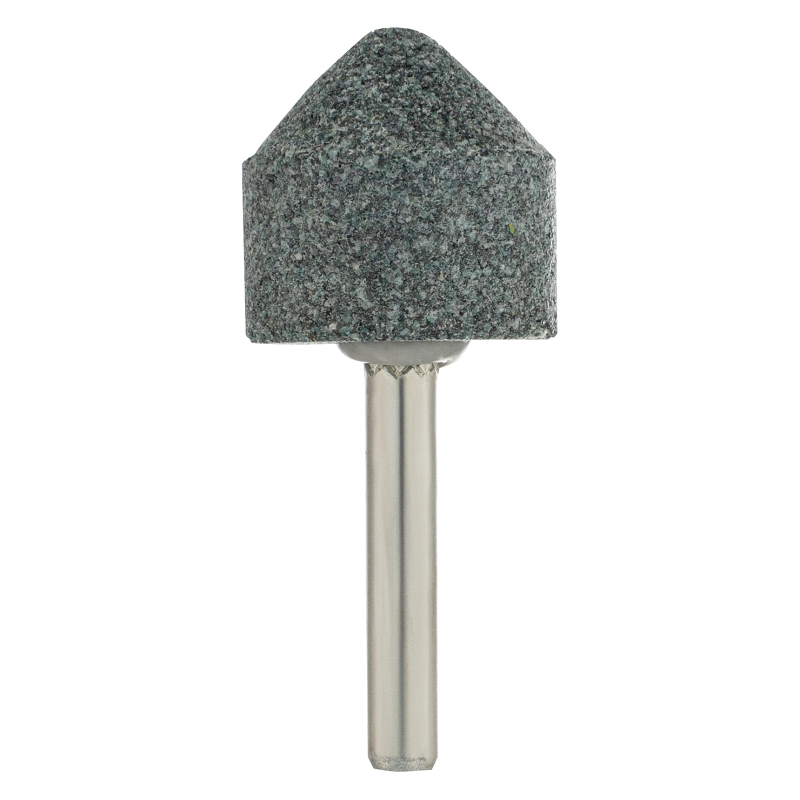 Шарошка абразивная, конус, для дрели, 25 x 25 мм, хвостовик d6 мм, 63С Denzel (76021)
