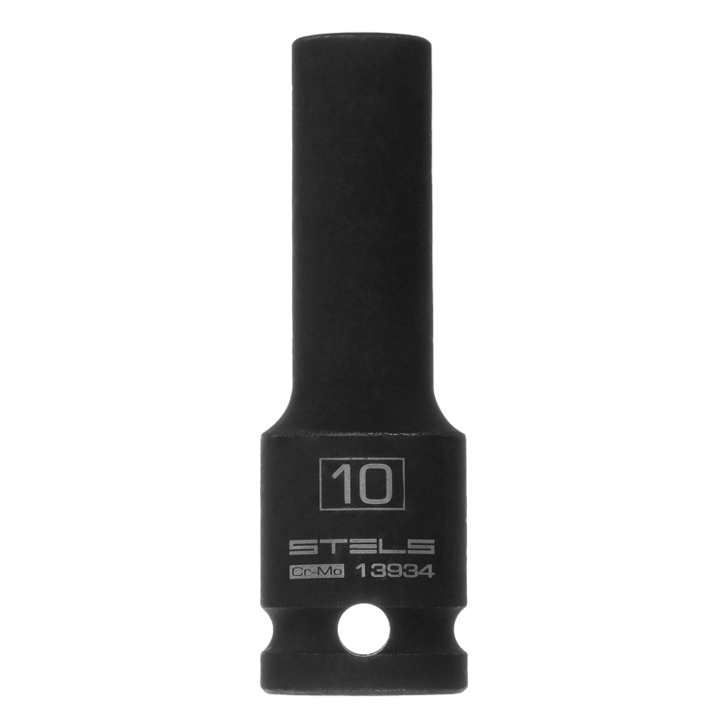 Головка ударная удлиненная шестигранная, 10 мм, 1/2, CrMo Stels (13934)