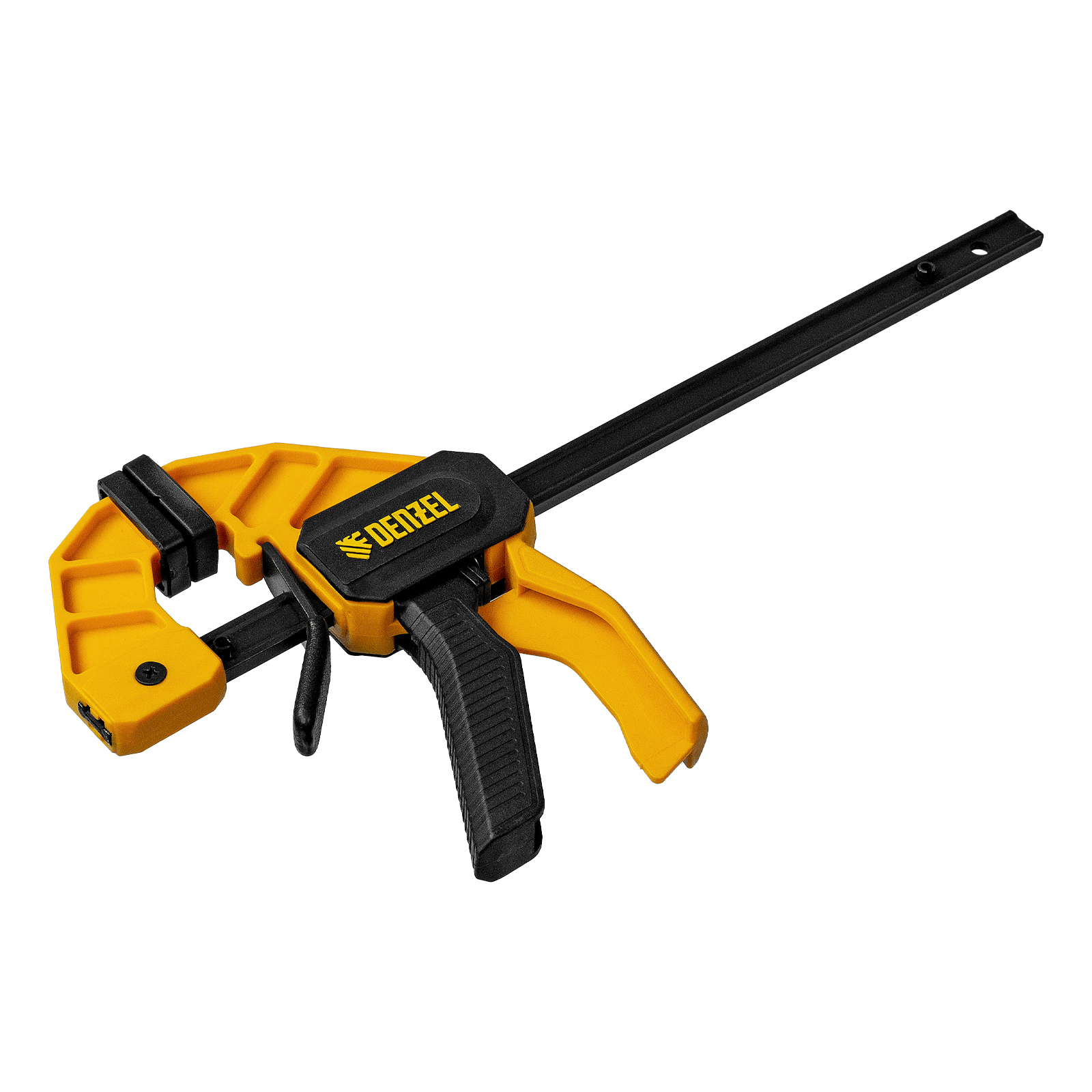 Струбцина F-образная, быстрозажимная, 150 х 55 мм, усиленный нейлоновый корпус Denzel (20501)