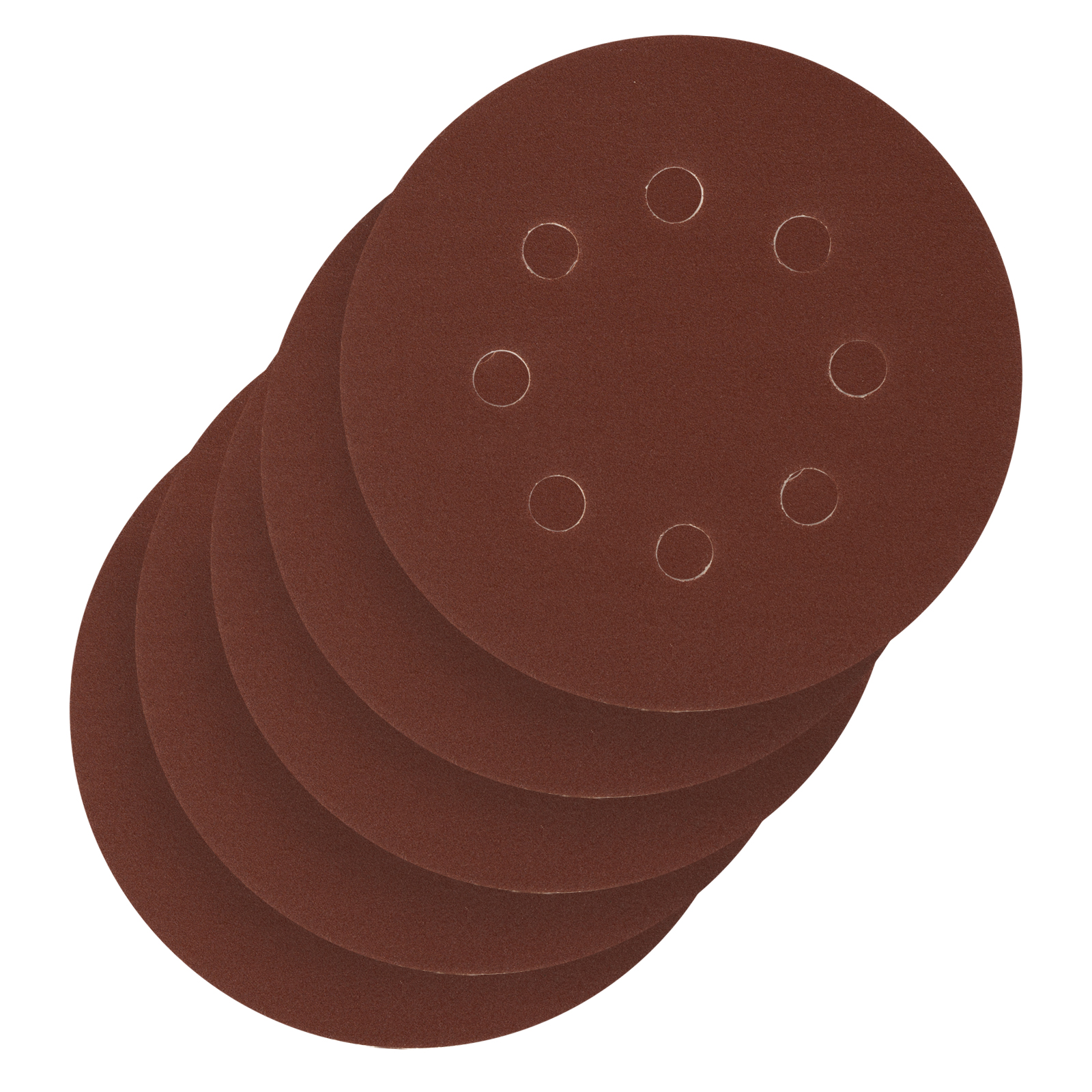 Круг абразивный на ворсовой подложке под "липучку", перфорированный, P 220, 125 мм, 5 шт Сибртех (738097)