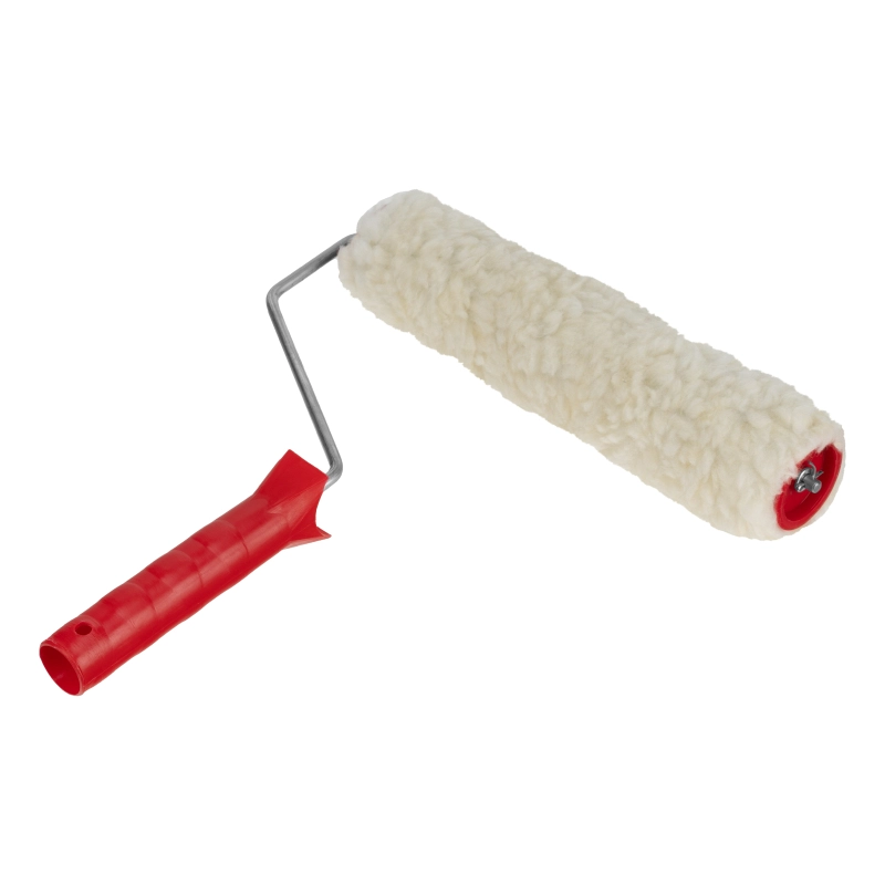 Валик "Натуральный мех", в сборе, 250 мм, D 48 мм, D ручки 6 мм, крепление шплинтом Сибртех (80164)